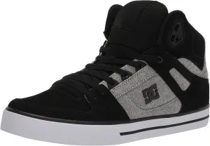 DC Men's Pure High Top Wc Skate Shoes Casual Sneakers, Black/Battleship/Armor, 12.5
