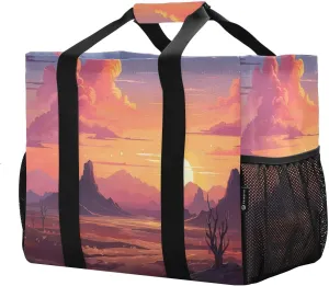 Dead Tree Sunset Wilderness Foldable Travel Duffel Bag for Men Women Waterproof Weekender Overnight Carry On Tote Bag with Comfortable Handle Personal Item Travel Bag for Business Trips Sport