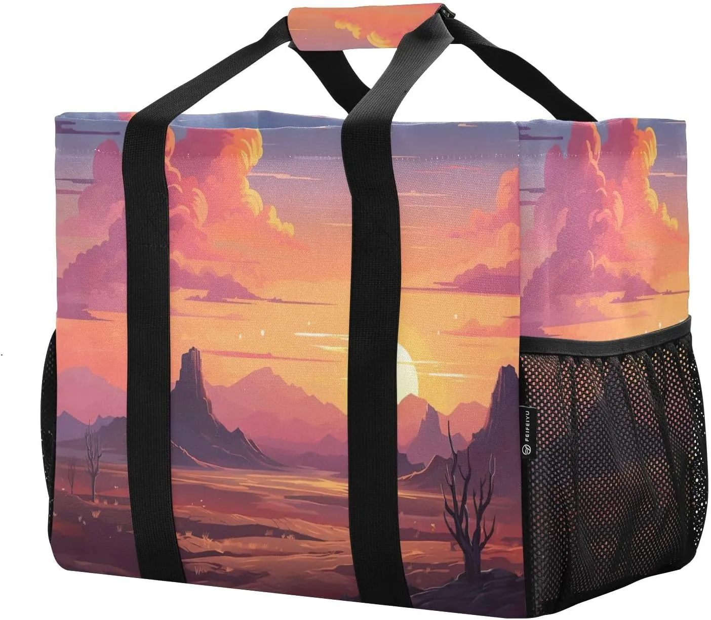 Dead Tree Sunset Wilderness Foldable Travel Duffel Bag for Men Women Waterproof Weekender Overnight Carry On Tote Bag with Comfortable Handle Personal Item Travel Bag for Business Trips Sport