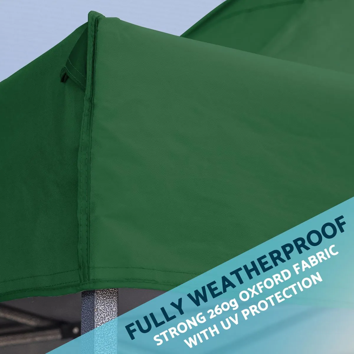 Dellonda 3x4.5m Pop-Up Gazebo & Side Walls Water Resistant Fabric - Green