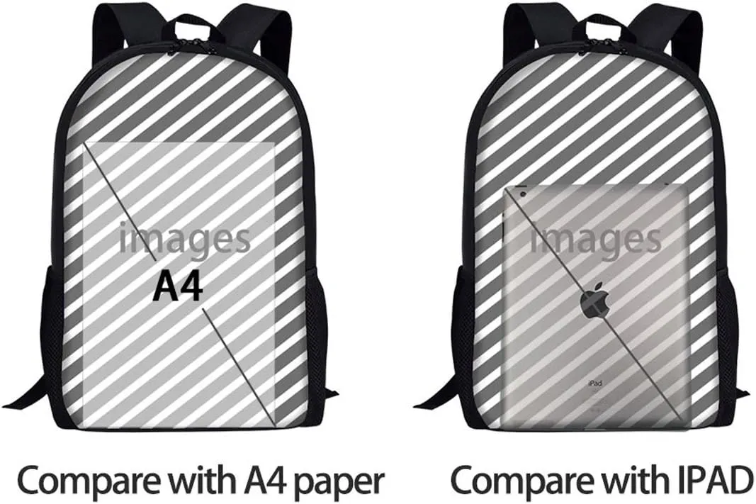 Dellukee School Bags For Teens Cute Stylish Daypack Backpack White Tiger Print
