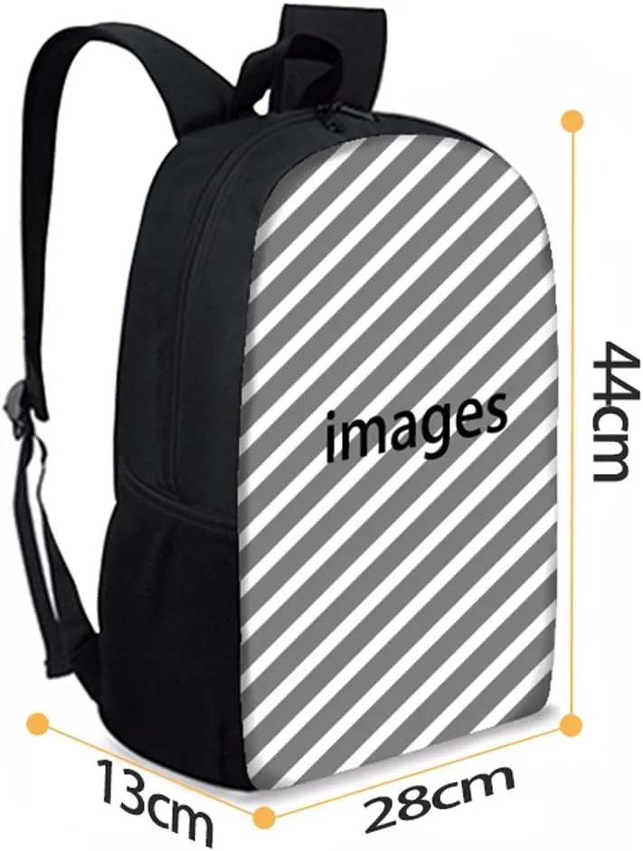 Dellukee School Bags For Teens Cute Stylish Daypack Backpack White Tiger Print
