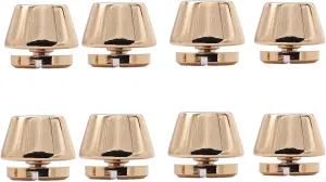Denailey 8 Sets Solid Brass Handbag & Purse Feet Rivets - Anti-Scratch Bag Studs for Leather Craft, DIY Leatherworking Supplies, Shoe Repair Accessories (12mm Size)