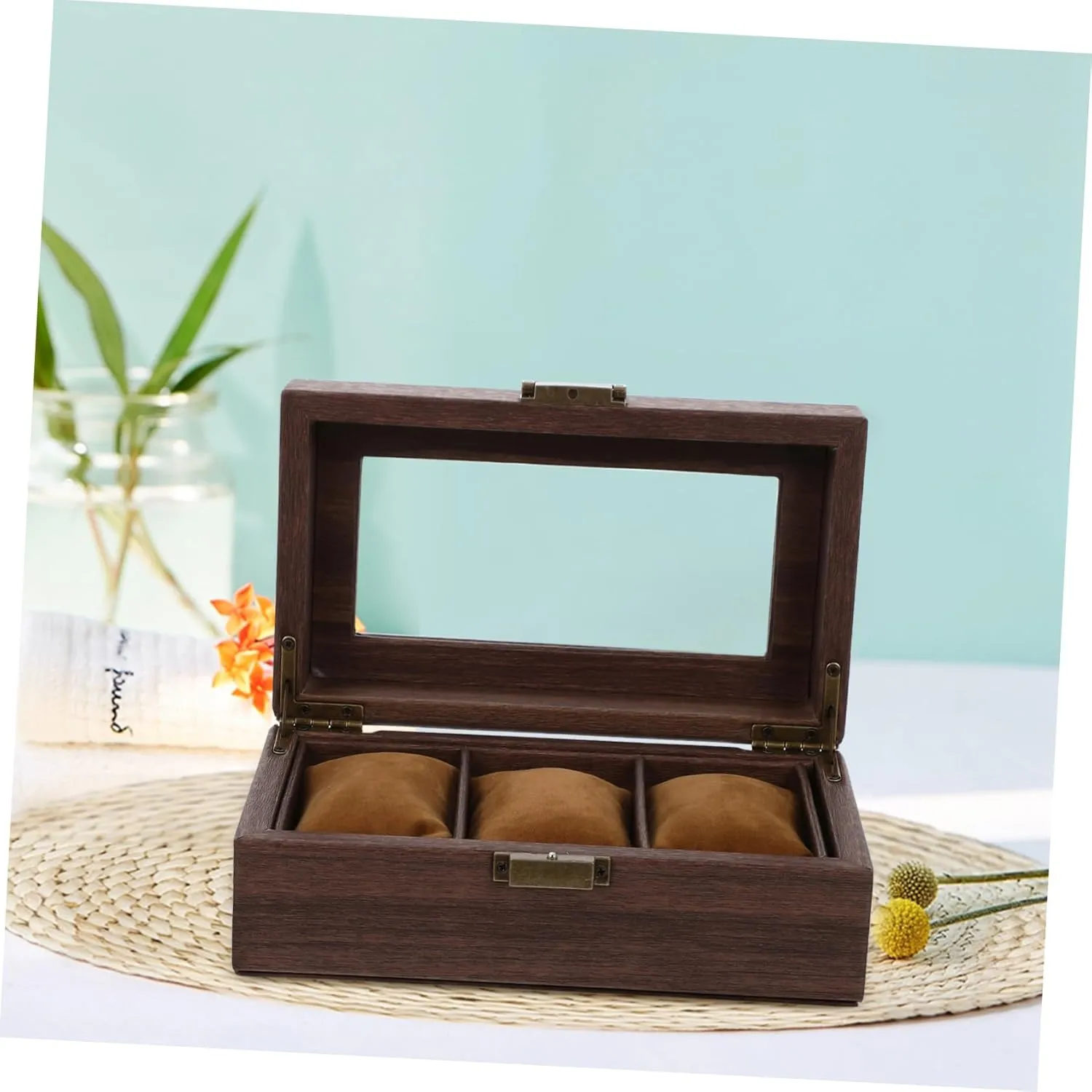 Desktop Wood Watch Box Elegant Watch Display Case for Women Bracelet Organizer Stylish Storage for Jewelry for Home Travel