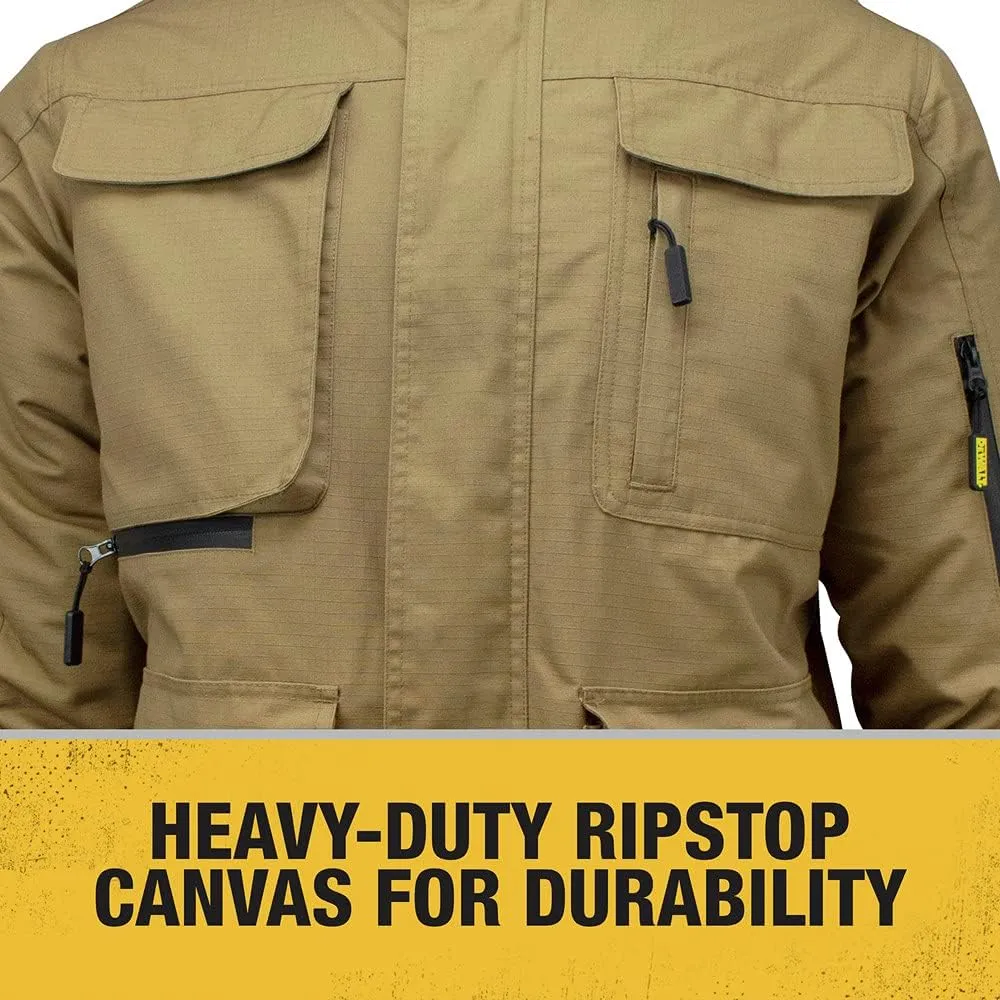 DEWALT Men's Heavy Duty Ripstop Heated Jacket Kitted