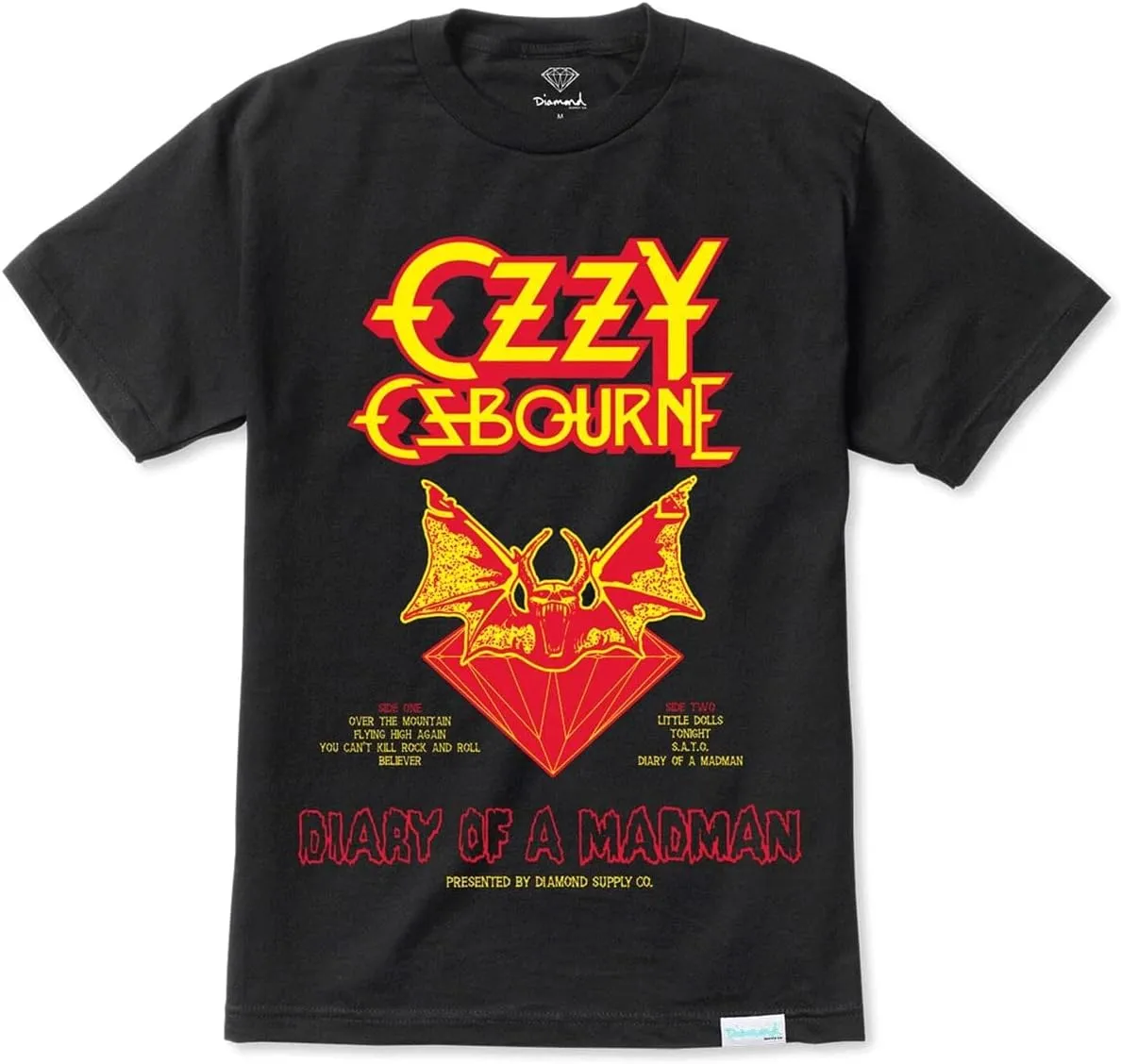 Diamond Supply Co. X Ozzy Shirt Diary of a Madman Black Size M