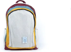DIME BAGS Naturals | The Pioneer | 100% Nepali Hemp Large Multi-Pocket Backpack (Boho Cream)