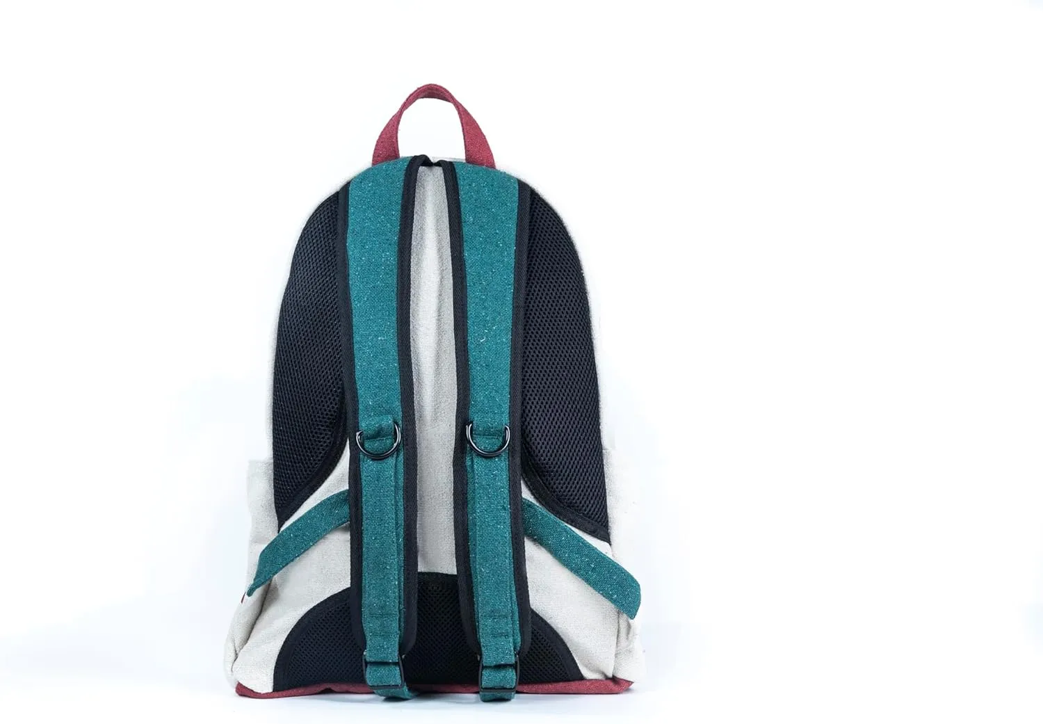 DIME BAGS Naturals | The Pioneer | 100% Nepali Hemp Large Multi-Pocket Backpack (Boho Cream)