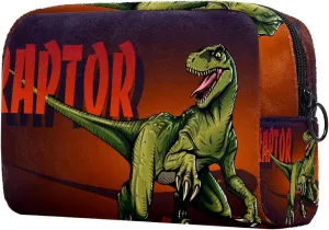 Dinosaur Animal Small Makeup Bag for Purse, Portable Cosmetic Bag Zipper Makeup Pouch for Women, Stationery, Toiletries, Travel Accessories