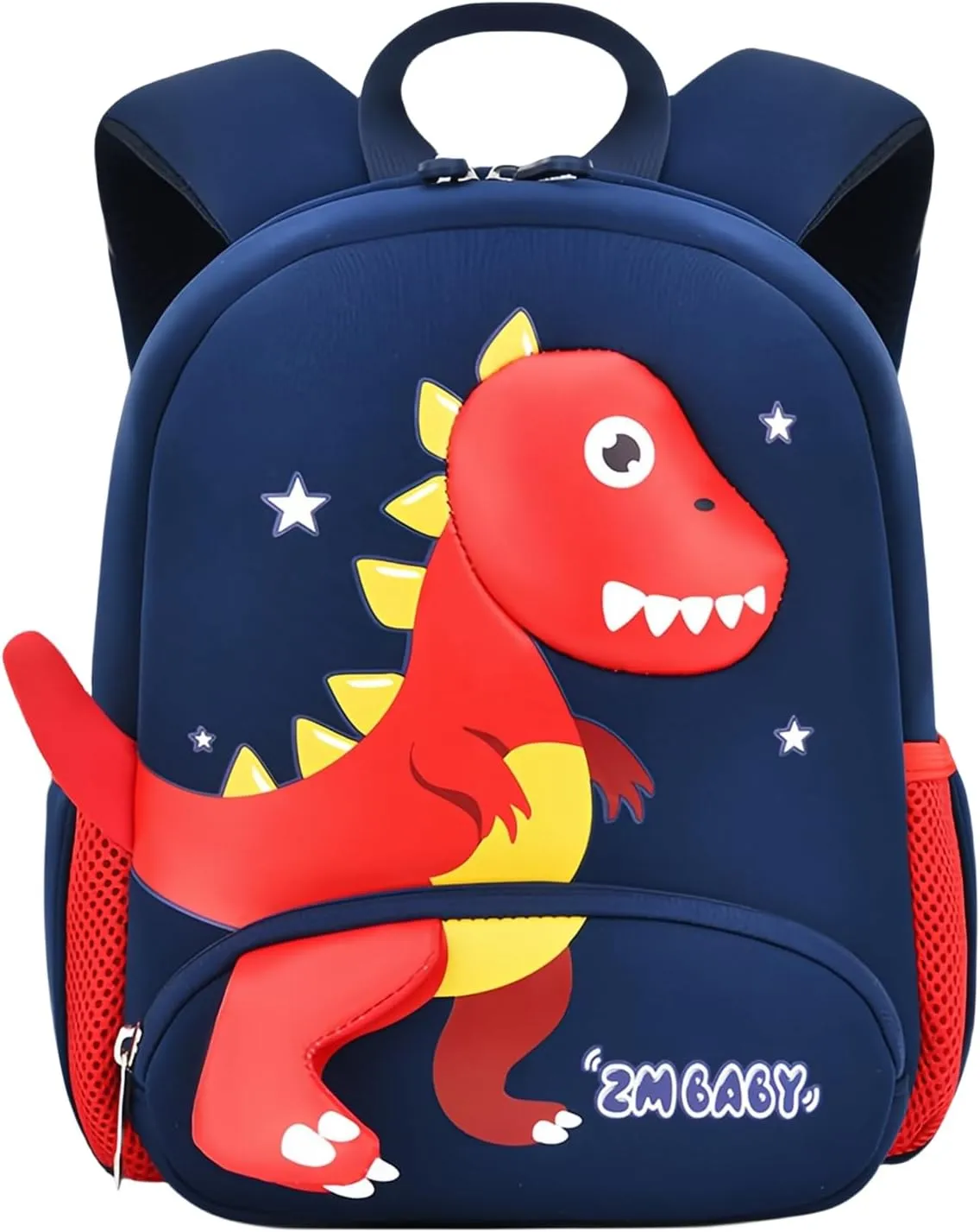 Dinosaur Anti-lost Backpack for Boys Kindergarten Preschool Bookbag with Safety Leash, Toddler Boys Backpack Daycare Bag, B-Dark-blue Red
