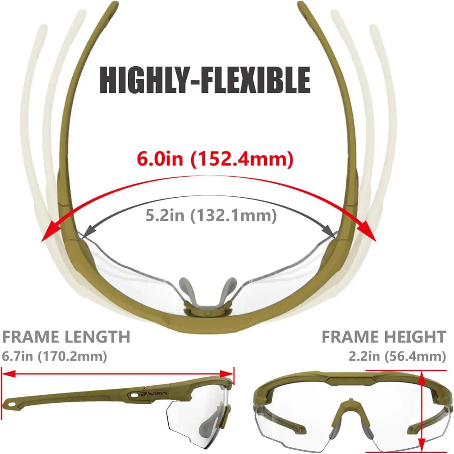 DISCOVER YOUR WORLD ! Anti-Fog Shooting Safety Glasses for men Military Grade range Hunting Riding Airsoft.