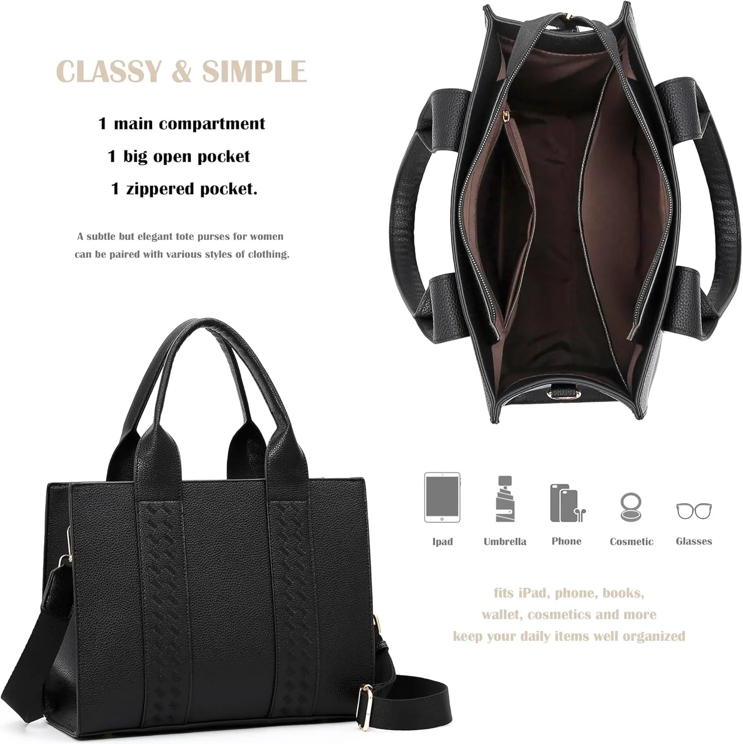 DMICXEL Tote Bag Crossbody Purses for Women Shoulder Handbag PU Leather Top Handle Satchel Bags