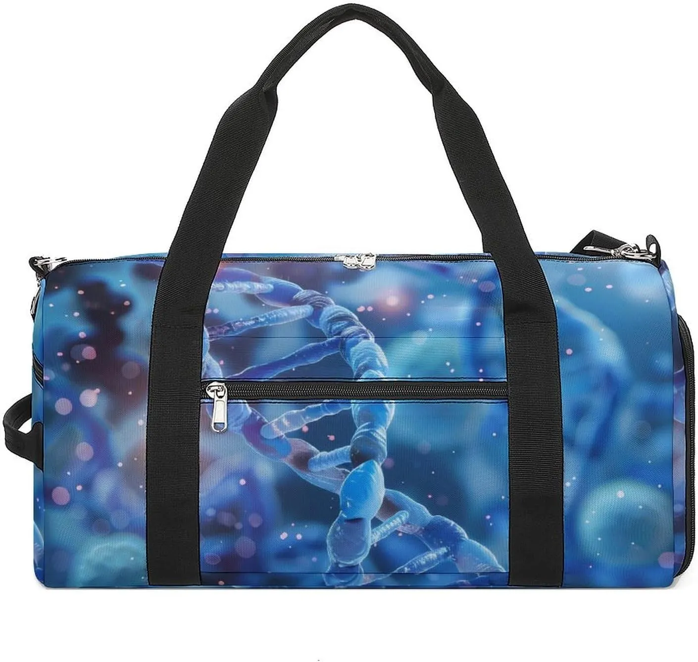 DNA Cell Scientific Sports Gym Bag for Men Women Travel Duffel Bag with Shoulder Strap