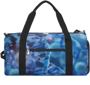 DNA Cell Scientific Sports Gym Bag for Men Women Travel Duffel Bag with Shoulder Strap