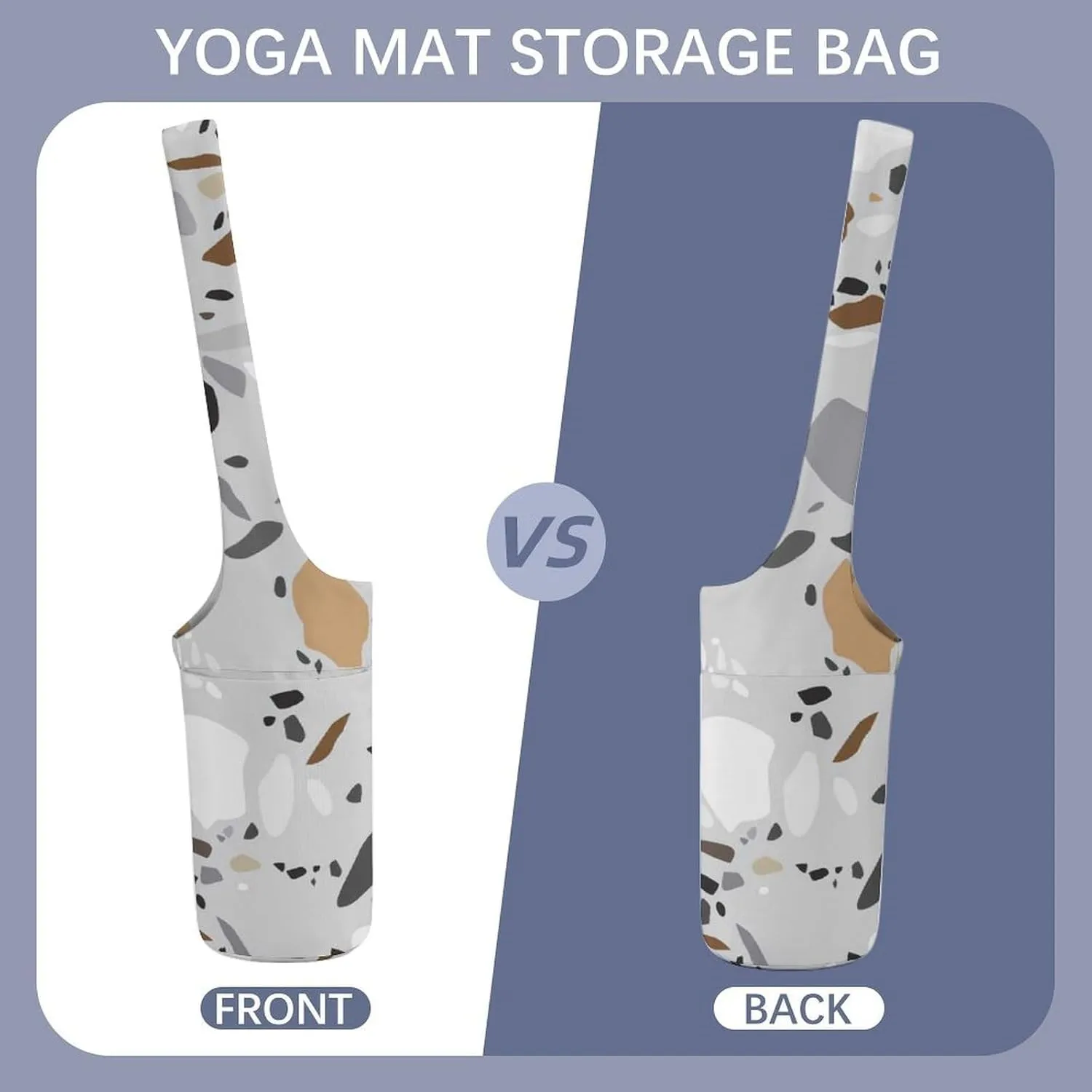 Donnapink Yoga Mat Bag, Canvas Storage Bag with Pocket Shoulder Strap, Fashion Mat Bag
