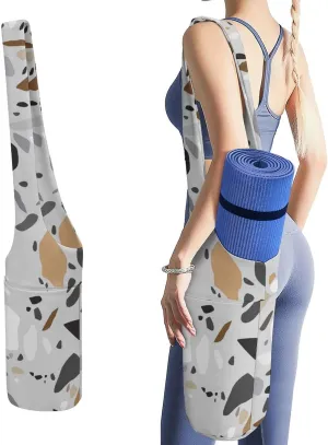 Donnapink Yoga Mat Bag, Canvas Storage Bag with Pocket Shoulder Strap, Fashion Mat Bag