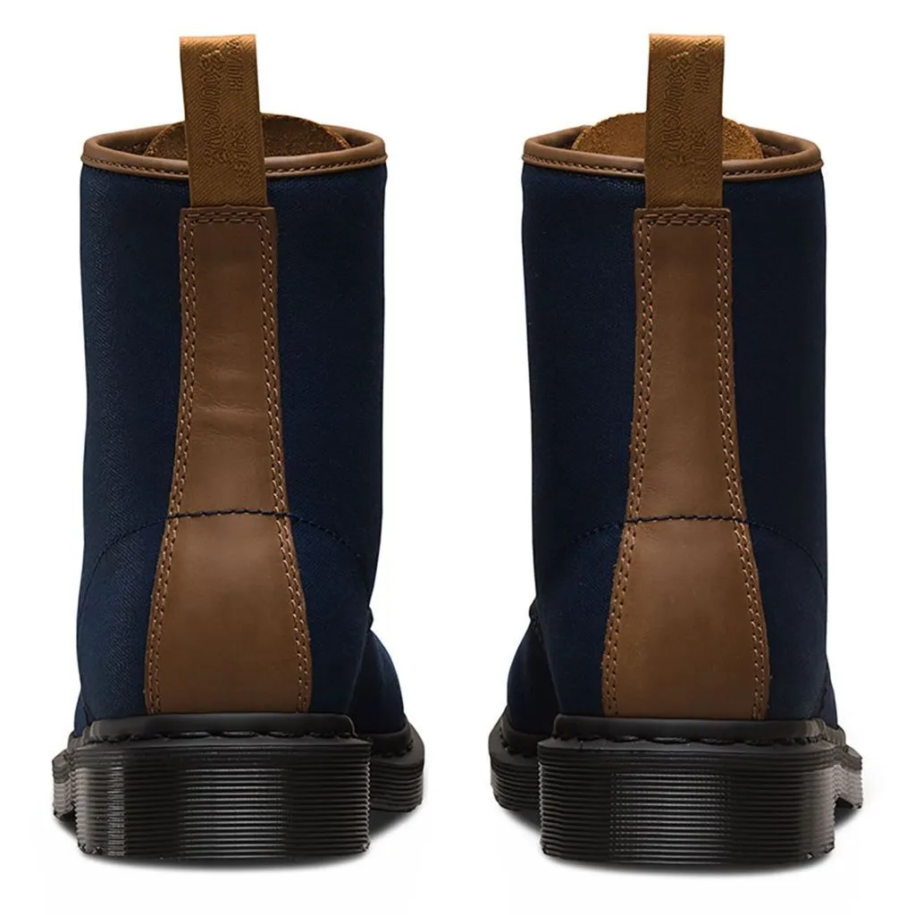 Dr. Martens Waxy New Laredo Canvas Leather Men's Biker Boots