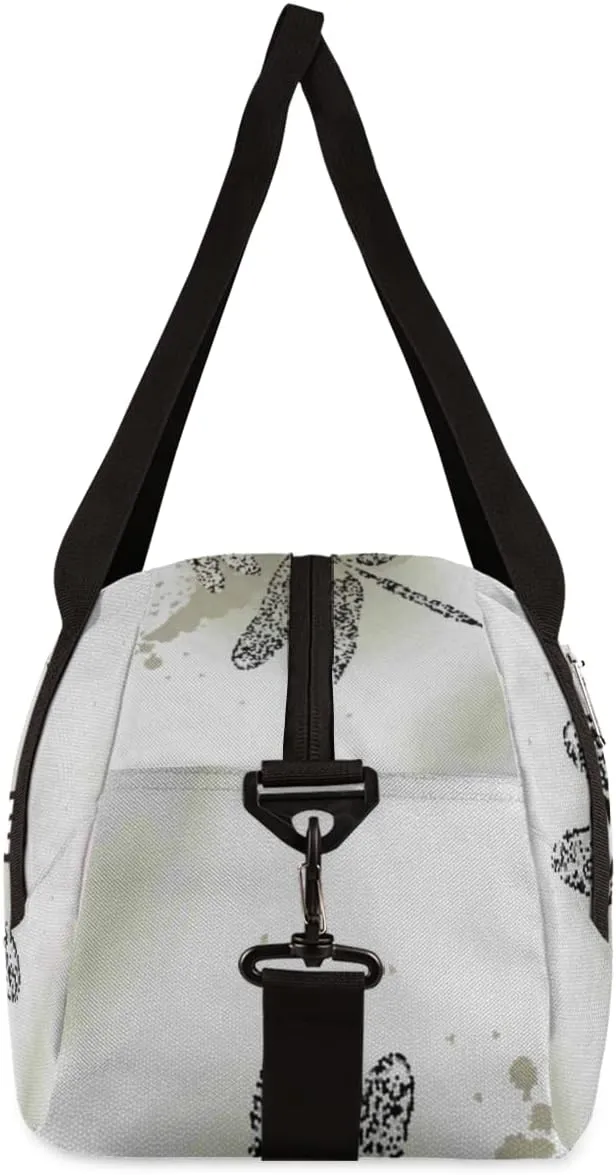 Dragonfly Personalized Kids Duffel Bag for Girls Boys, Dragonfly Debris Custom Dance Bag Overnight Small Duffel Bag Carry On Weekend Sports Travel Bag for School Practice Gymnastics Ballet