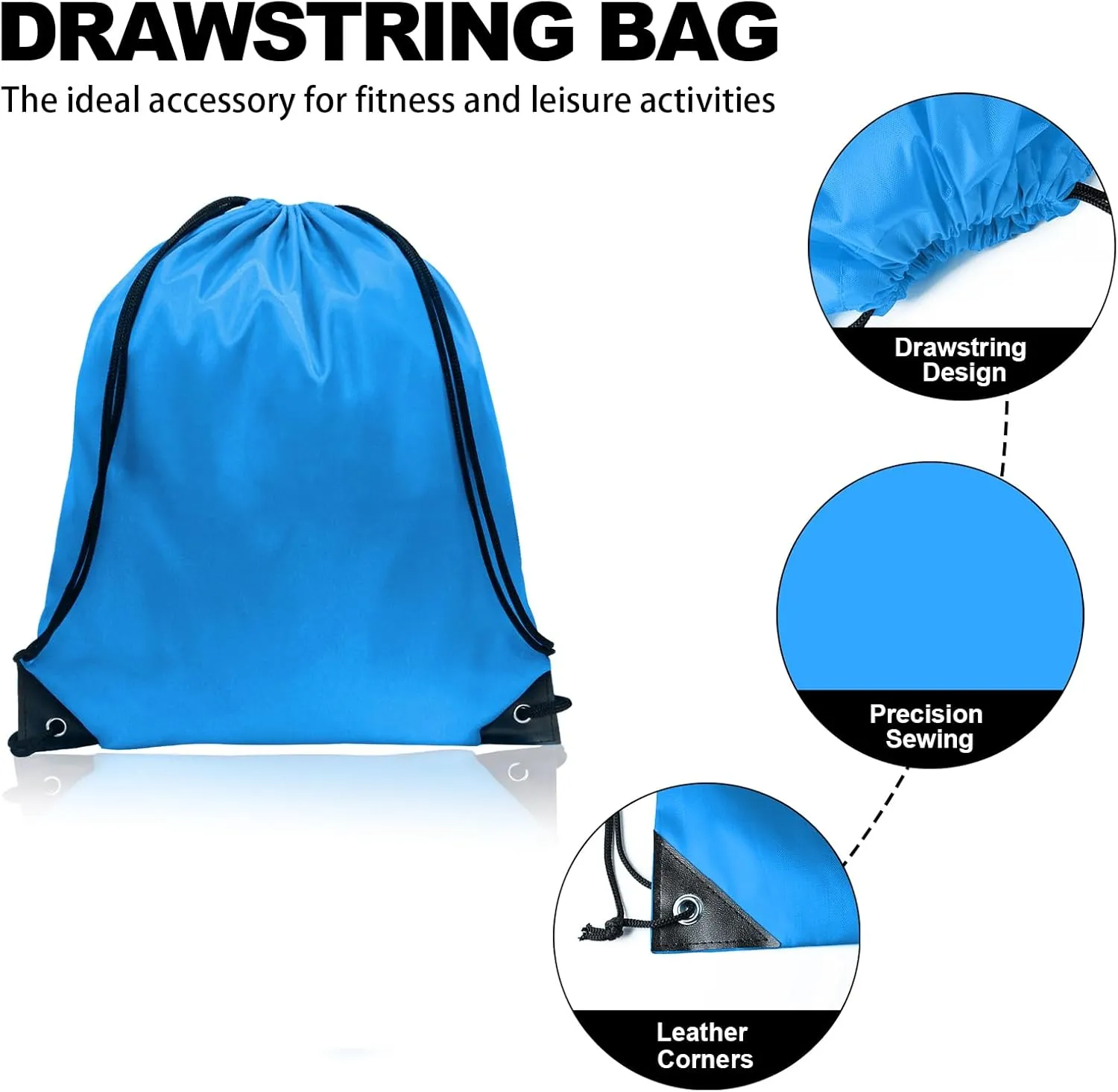 Drawstring Bags, Drawstring Backpack Nylon Backpack Draw String Bags Pack Bulk Cinch Sack Drawstring Gym Bag Drawstring Backpack for Sport, Traveling, Team (20 Colors, 60Pcs)