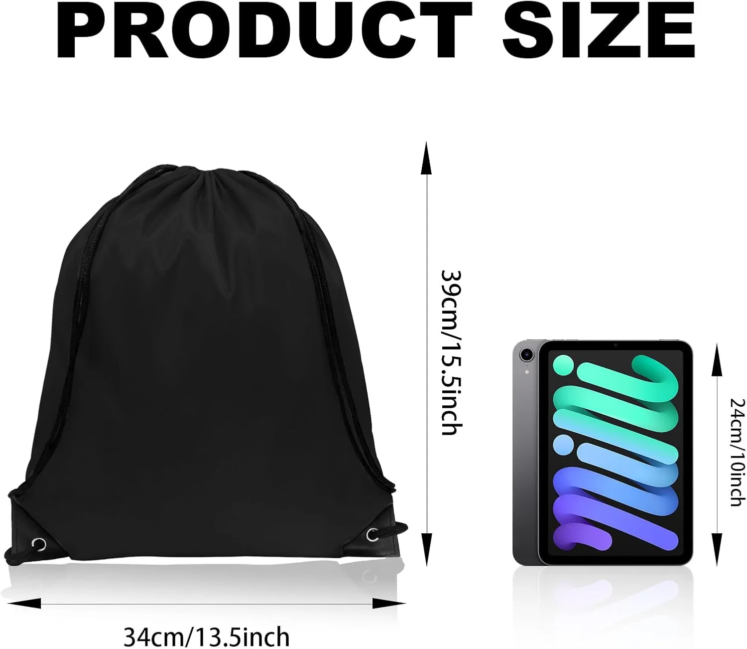 Drawstring Bags, Drawstring Backpack Nylon Backpack Draw String Bags Pack Bulk Cinch Sack Drawstring Gym Bag Drawstring Backpack for Sport, Traveling, Team (20 Colors, 60Pcs)