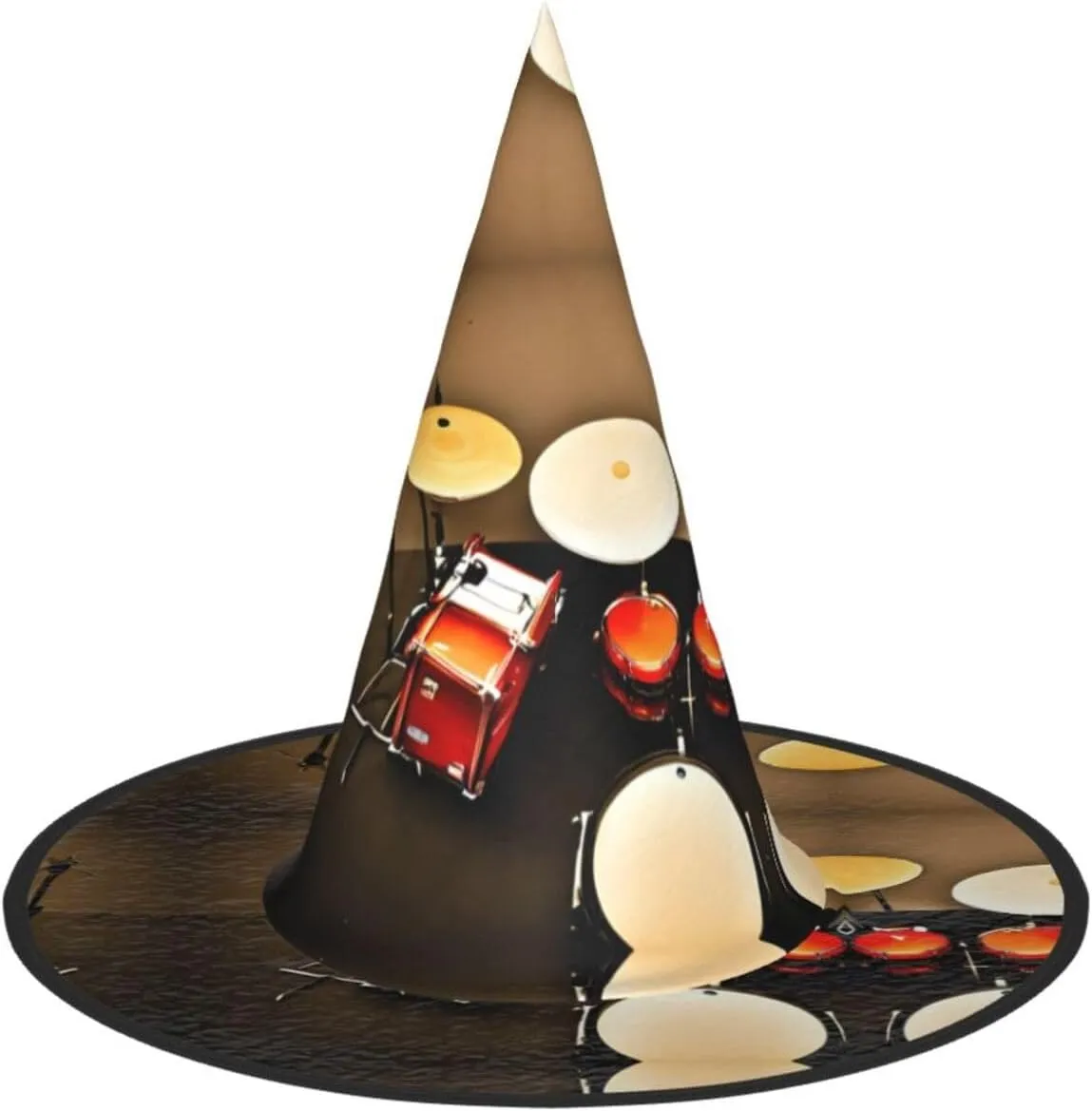 Drum Set-Standard Print Funny Halloween Hats Witch Hats For Men, Women, Halloween Parties Costume Events