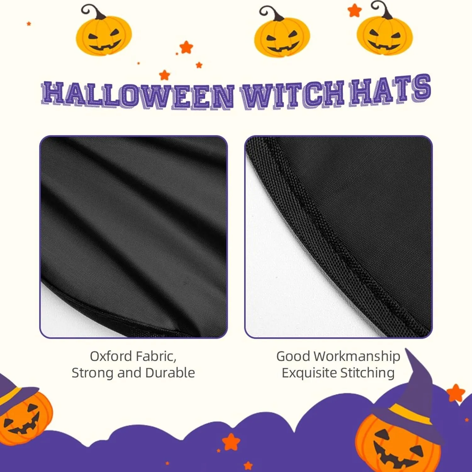 Drum Set-Standard Print Funny Halloween Hats Witch Hats For Men, Women, Halloween Parties Costume Events