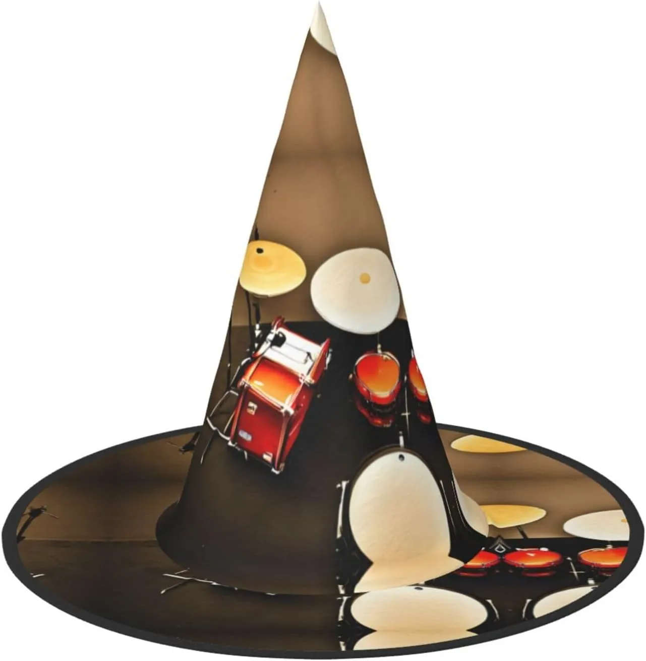 Drum Set-Standard Print Funny Halloween Hats Witch Hats For Men, Women, Halloween Parties Costume Events