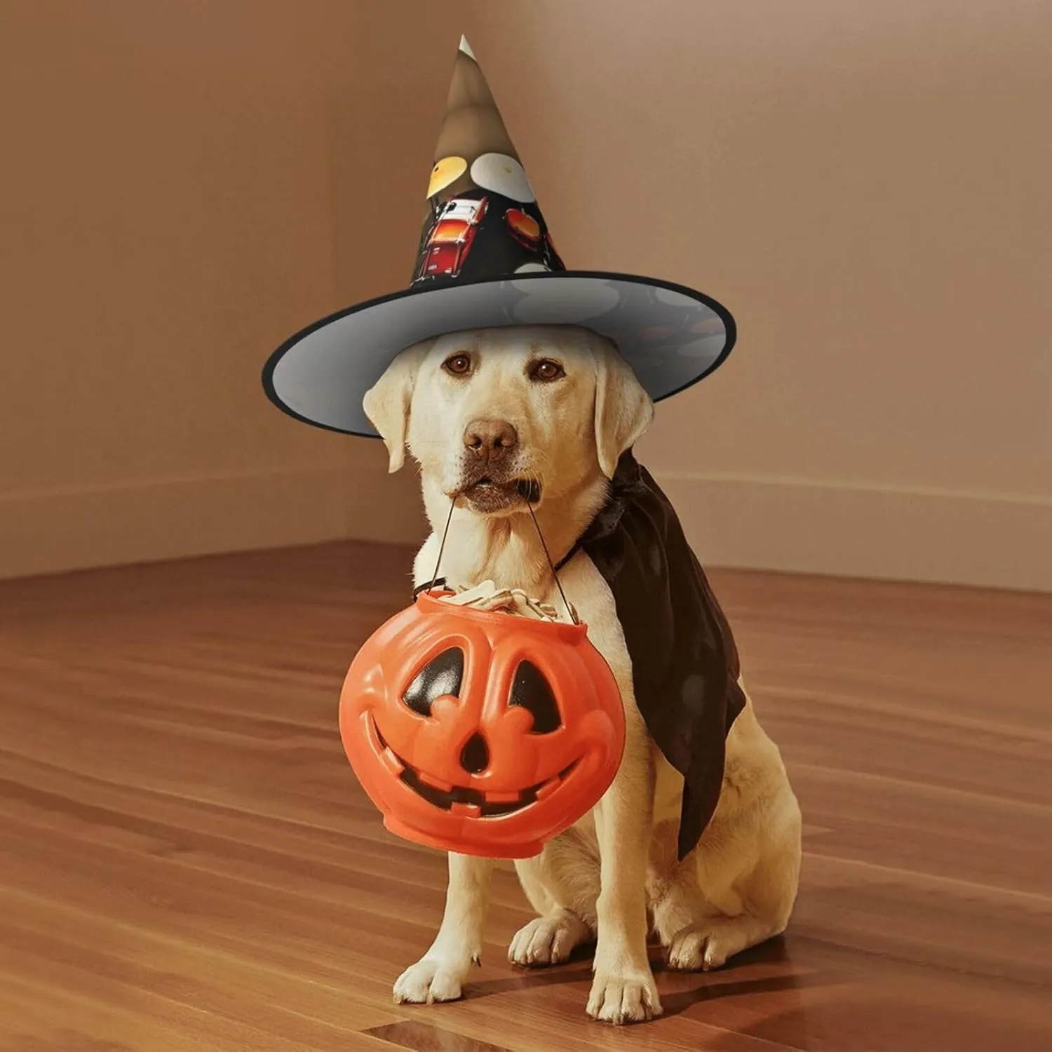 Drum Set-Standard Print Funny Halloween Hats Witch Hats For Men, Women, Halloween Parties Costume Events