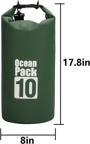Dry Sack/Floating Waterproof Bag 2L/5L/10L/20L/30L for Boating, Kayaking, Hiking, Snowboarding, Camping, Rafting, Fishing and Backpacking