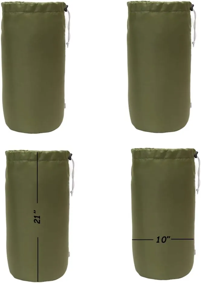 Durable Drawstring Water Resistant Dust Flap Stuff Sack Bag 4-Pack
