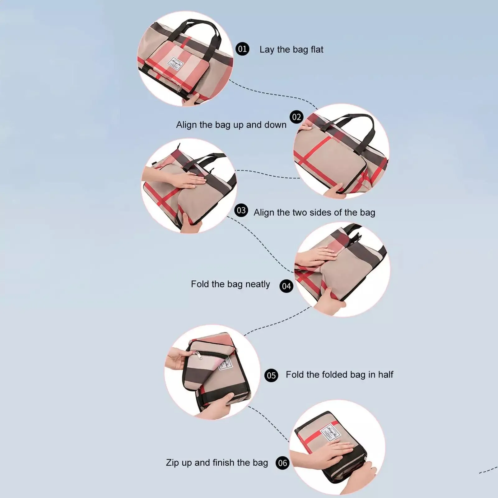 Durable Fitness Handbag, Folding Duffel Bag, Waterproof High Capacity Fashion Plaid Travel Hand Bag, Wet Dry Separation Sports Tote Bag, Women Shoulder Bags, Multifunctional Travel Bag, Convenient Foldable Travel Storage Bag