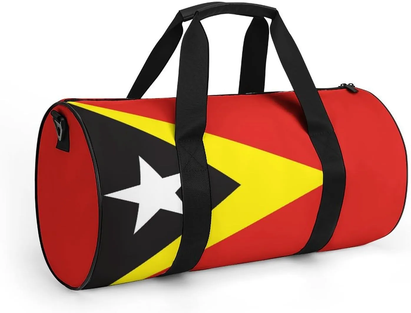 East Timor Flag Large Capacity Gym Duffel Bag for Men Women Dry Wet Separation Travel Overnight