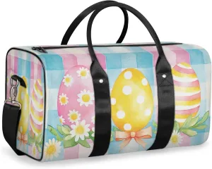 Easter Eggs Duffle Bag for Travel, Overnight Weekend Gym Carry On Luggage Bag, Cute Travel Duffel Bag for Men Women