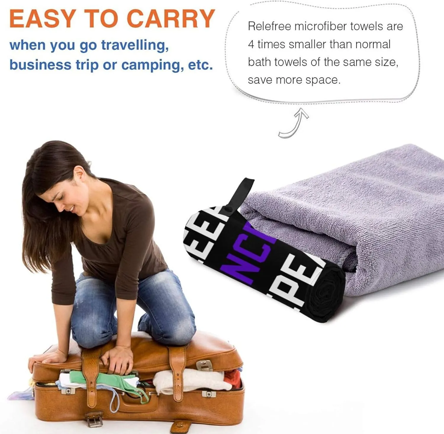 Eat Sleep Dance Repeat Beach Towel with Travel Bag 27.5"x55" Quick Dry Sand Free Lightweight Large Oversized Towels Light Vacation Essentials