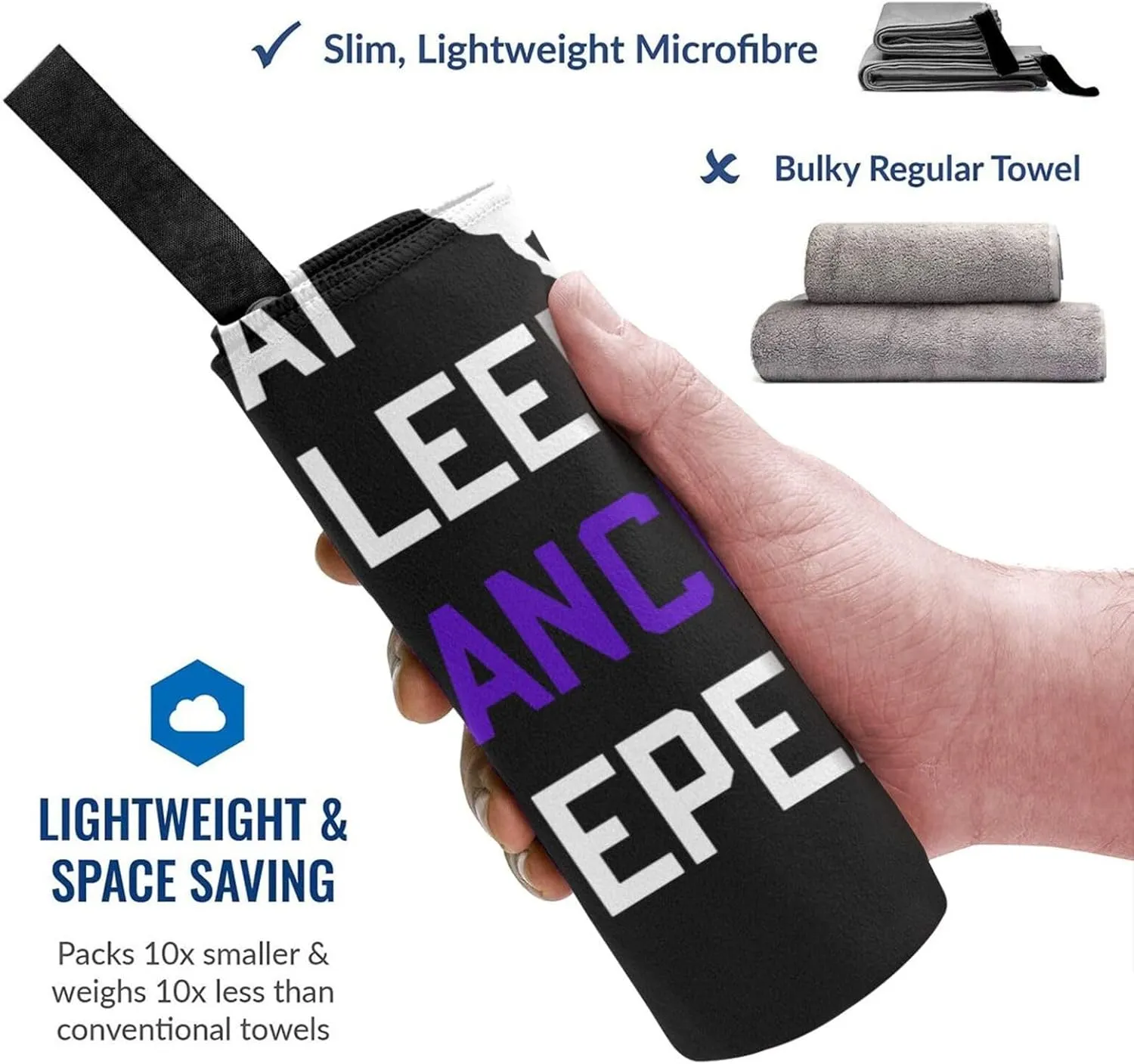 Eat Sleep Dance Repeat Beach Towel with Travel Bag 27.5"x55" Quick Dry Sand Free Lightweight Large Oversized Towels Light Vacation Essentials
