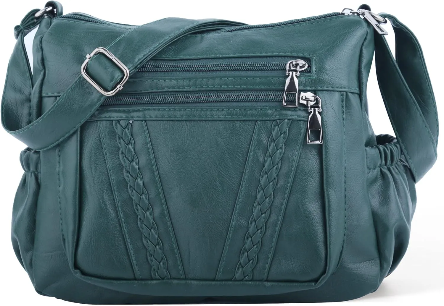 ELDA Crossbody Bags For Women Pocketbooks Soft PU Leather Purses and Handbags Multi Pocket Shoulder Bag
