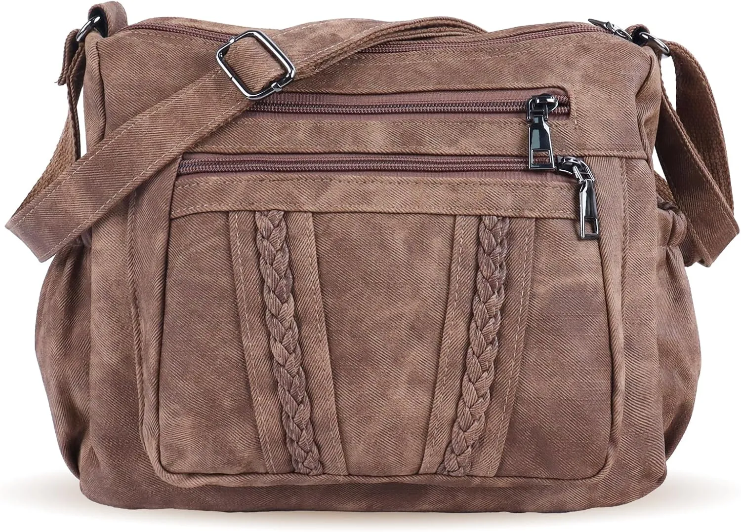 ELDA Crossbody Bags For Women Pocketbooks Soft PU Leather Purses and Handbags Multi Pocket Shoulder Bag
