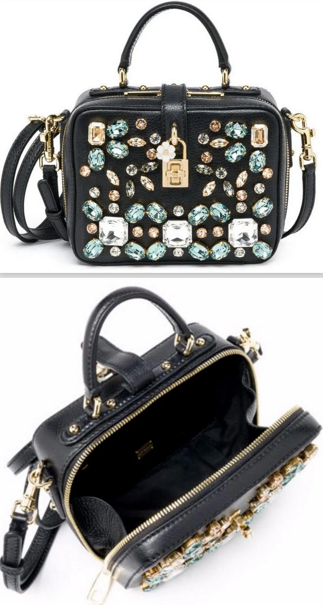 Embellished Camera Bag Black