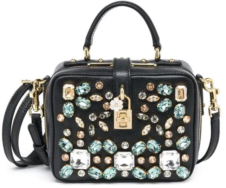 Embellished Camera Bag Black