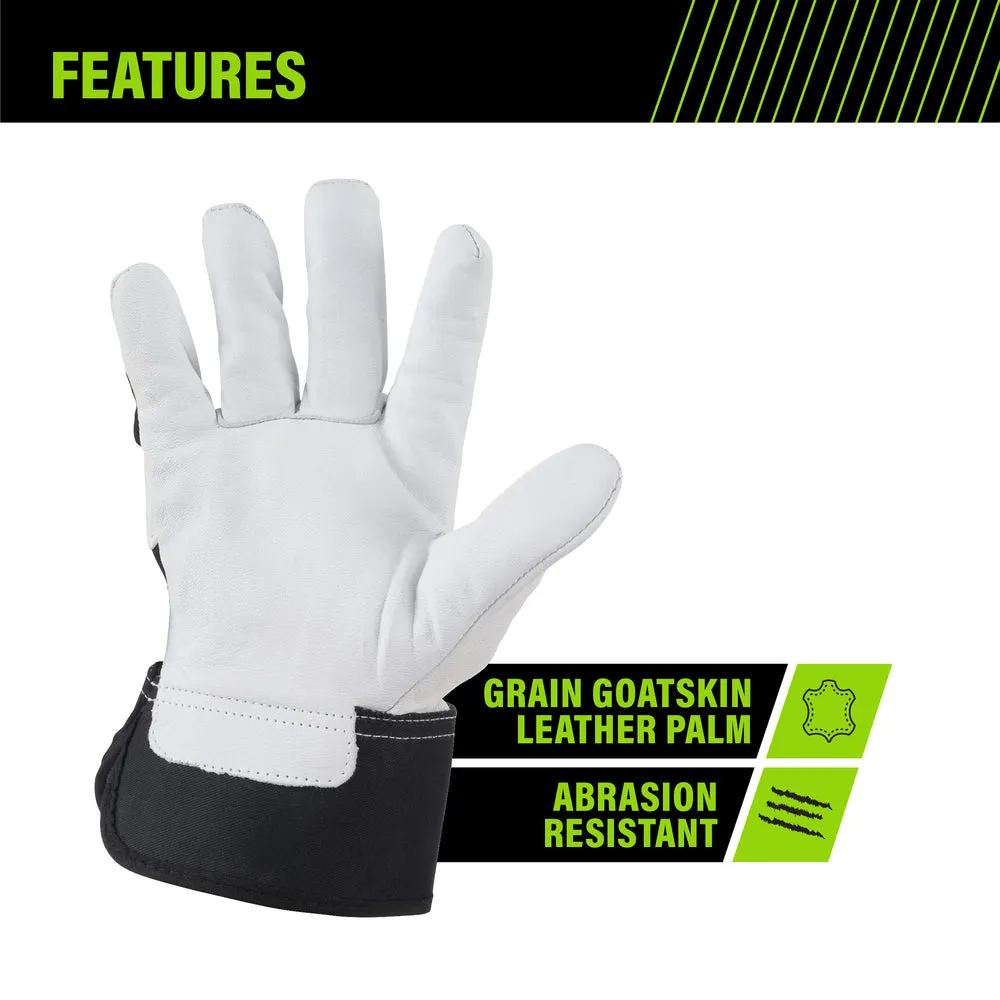 ENHANCED COMFORT GOATSKIN LEATHER PALM GLOVES