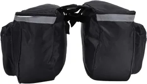 Estink Rear Carrier Bag, 25L Large Capacity 600d Fabric Mountain Road Rack Rear Seat Tail Carrier Trunk Double Pannier Bag Cycling Organizer, Black