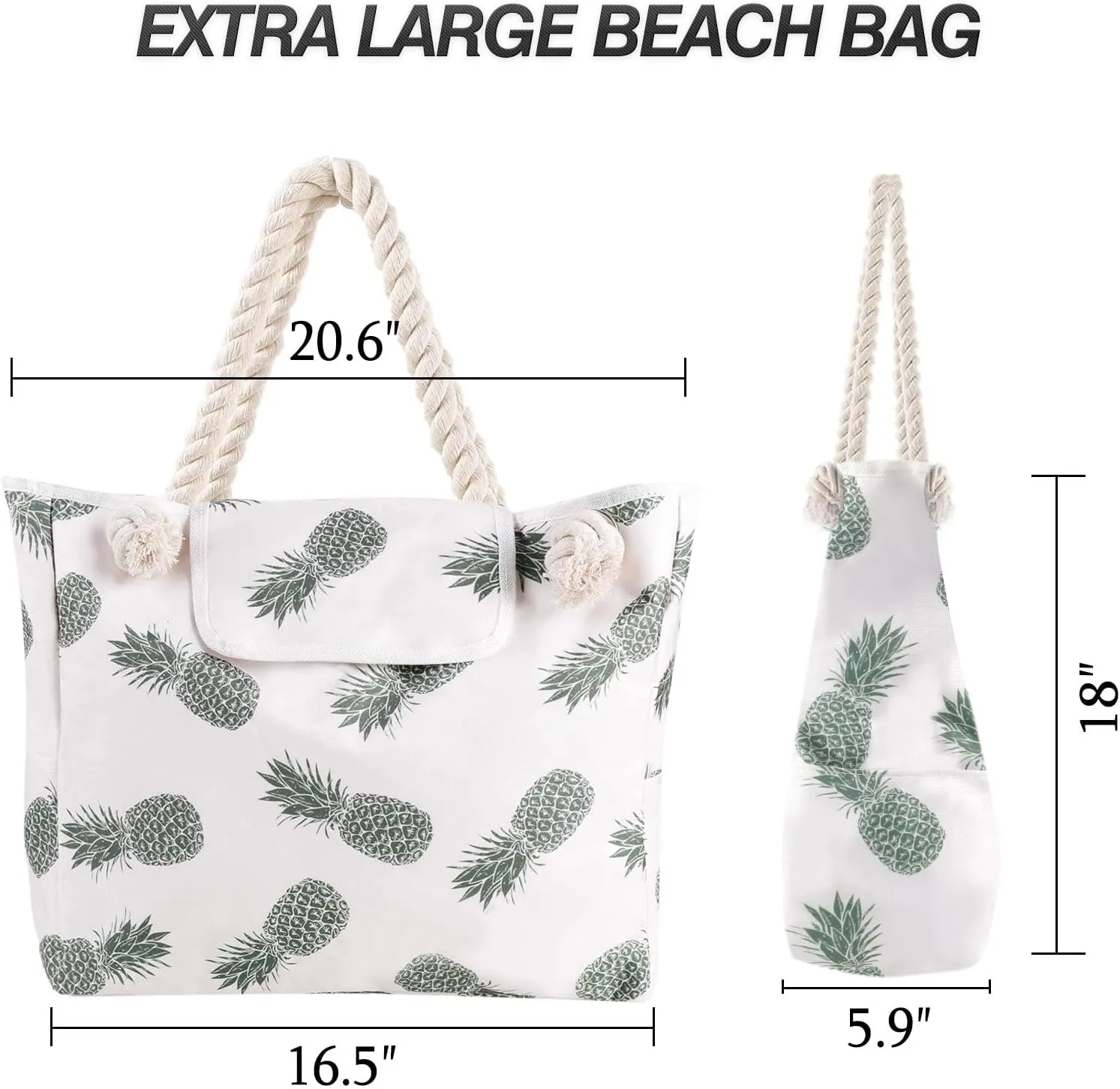 Extra Large Beach Bag Tote Bags Women Oversized XL Waterproof Vacation Canvas Personalized