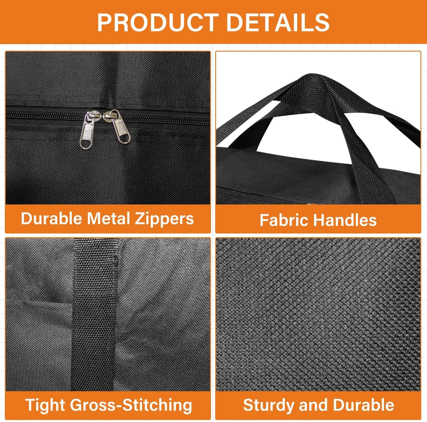 Extra Large Sports Duffle Bag-Zipper Duffel Travel Sports Equipment Bag,Travel Duffel Luggage Bags with Upgrade Zipper, Sturdy & Water Resistant -36"