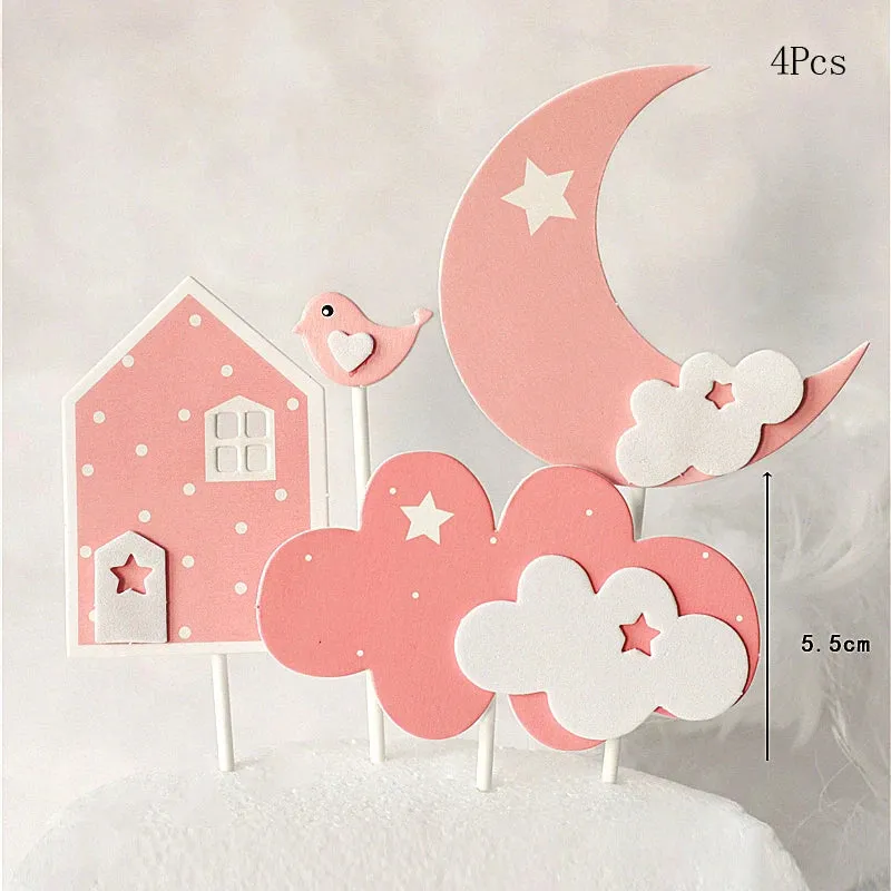 Farm Animal Cake Decoration Cows Sheep Pig Acrylic Ladder