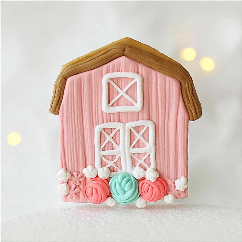 Farm Animal Cake Decoration Cows Sheep Pig Acrylic Ladder
