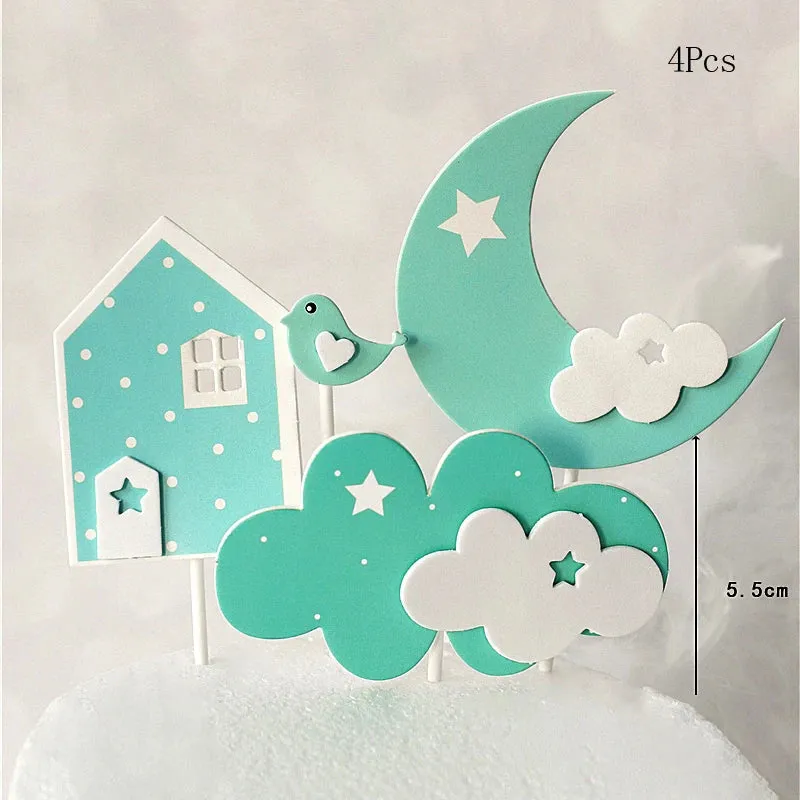 Farm Animal Cake Decoration Cows Sheep Pig Acrylic Ladder