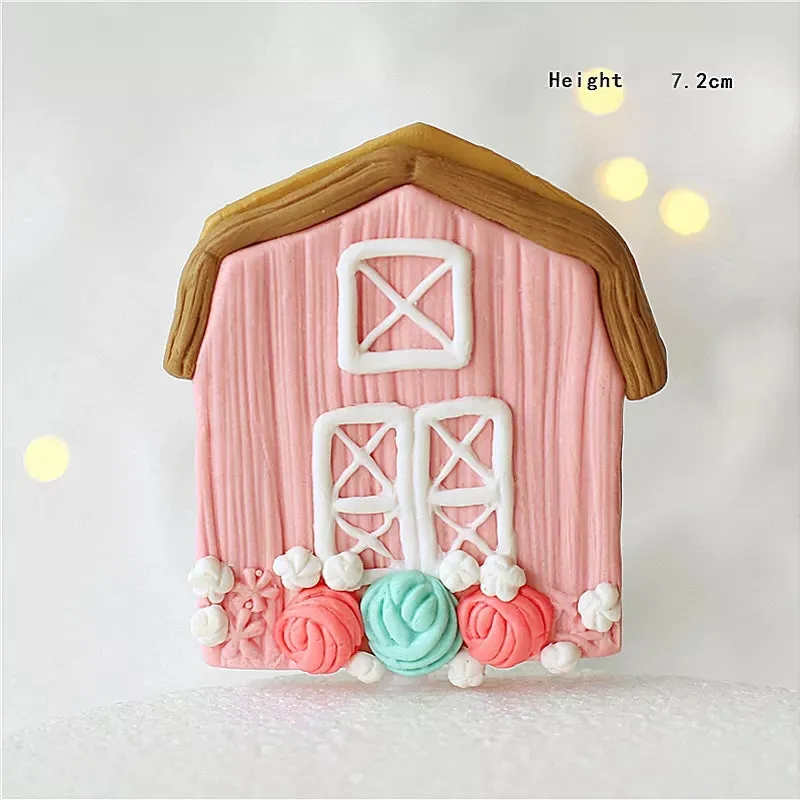 Farm Animal Cake Decoration Cows Sheep Pig Acrylic Ladder