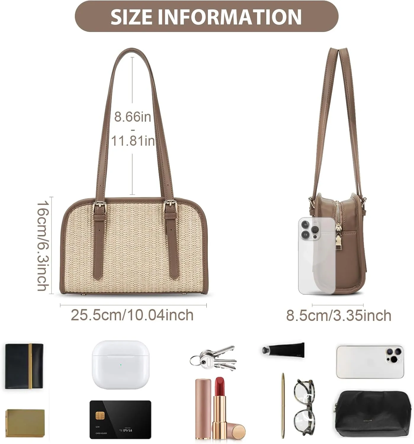 Fashionable straw handbag simple niche armpit bag shoulder bag