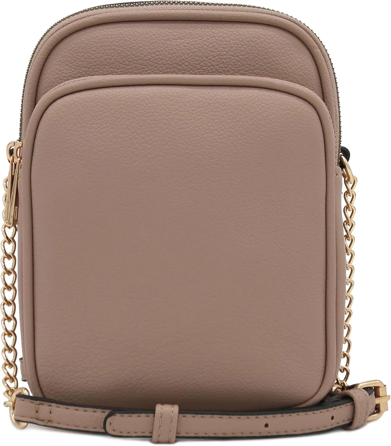 FashionPuzzle Multi Pocket PU Leather Casual Medium Crossbody Bag with Adjustable Strap