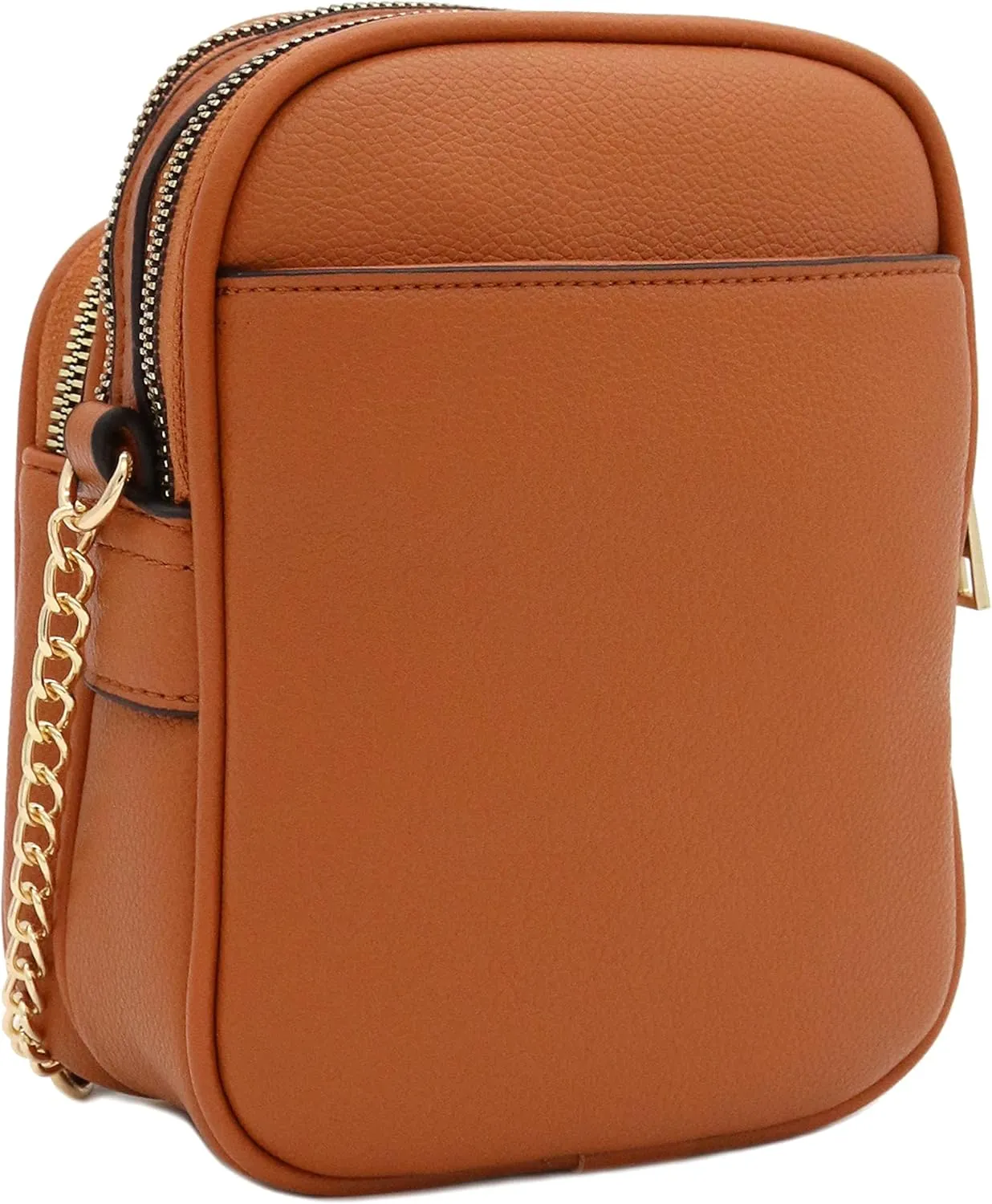FashionPuzzle Multi Pocket PU Leather Casual Medium Crossbody Bag with Adjustable Strap